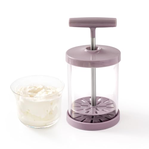 Manueller Schlagsahnespender Handheld DIY Schlagsahnespender Professioneller Sahnebereiter für Geschäft, Küche, Salat, Dressings, schaumige Getränke, Milchaufschäumer, Schaummacher von CUISITOOL