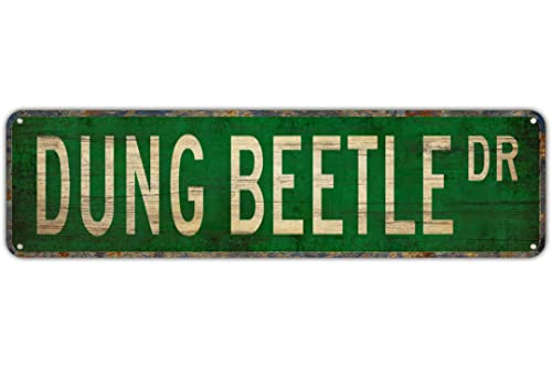 Straßenschild Dung Beetle Dung Beetle Geschenk Dung Beetle Schild Dung Beetle Hinterhof Bar Wanddekoration Rustikales Wohnen Blechschild Wanddekoration 40,6 x 10,2 cm Straßenschild Dung Beetle Dung Beetle Geschenk Dung Beetle Schild Dung Beetle Hinterhof Bar Wanddekoration Rustikales Wohnen Blechschild Wanddekoration 40,6 x 10,2 cm von CUIYMXSC