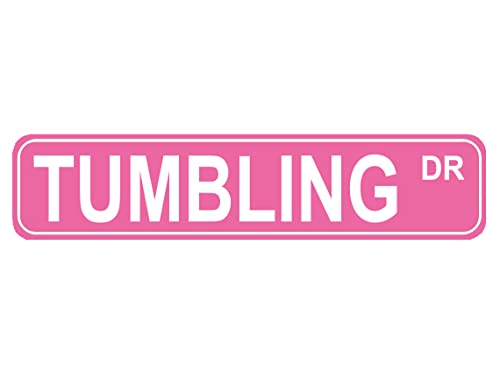 Tumbling DR Schild Gymnastik Sport Fan Teilnehmer Geschenk Straßenschild Rosa Metall Blechschild Tumbling DR Schild Gymnastik Sport Fan Teilnehmer Geschenk Straßenschild Rosa Metall Blechschild von CUIYMXSC