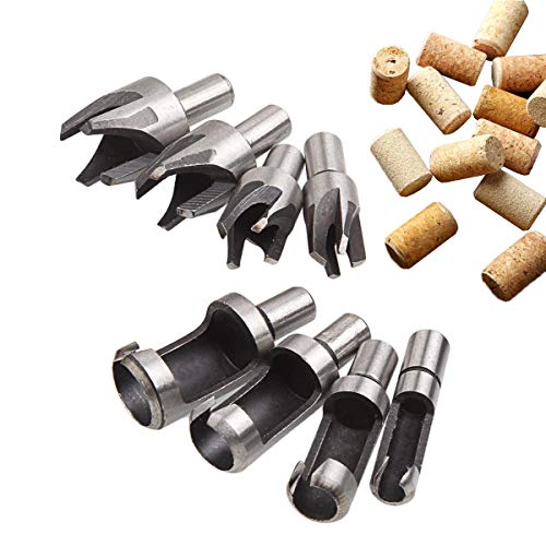 CUKCIC Zapfenschneider Kohlenstoffstahl Dübel Zapfenbohrer Plug Cutter 8tlg von CUKCIC