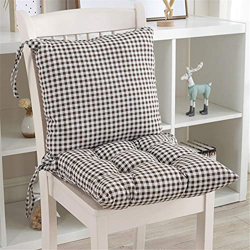CULASIGN 1PC Niedriglehner Stuhlkissen mit Rückenteil Sitz und Rückenkissen mit Bänder Polsterauflage Gartenstuhl (4#,45x45x7cm) von CULASIGN