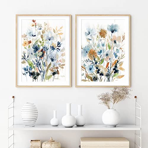 CULASIGN 2 Stück Modern Poster Set, Abstrakt Blumen Wandbilder Aesthetic Bilder Leinwandbilder, Ohne Rahmen Bilder für Wohnzimmer (50 x 70 cm) von CULASIGN