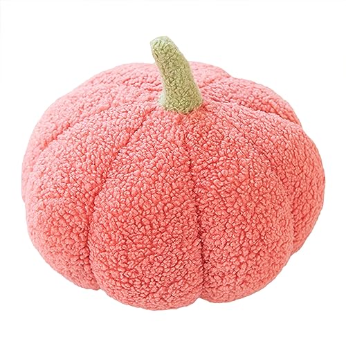 CULASIGN 3D Plüsch Kürbis Kissen, Halloween Kürbis Dekokissen Zierkissen Kopfkissen, Heim Dekoration für Wohnzimmer Schlafzimmer Sofa Auto (Rosa,30cm) von CULASIGN