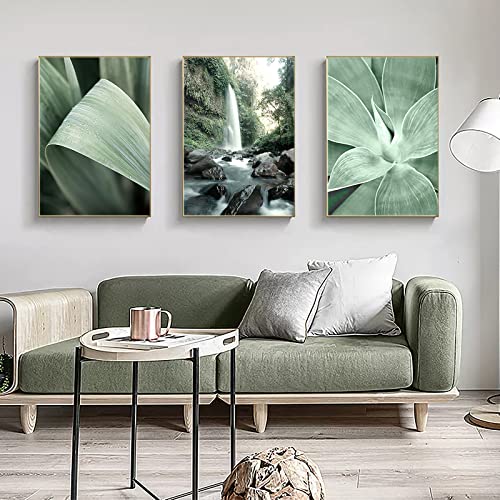 CULASIGN 3er Poster Set Wandbilder, Premium Kunstposter - Natur Pflanzenblatt Eukalyptus- Leinwanddrucke Print Bilder Wandposter Posterset Ohne Rahmen (A,21X30cm) von CULASIGN