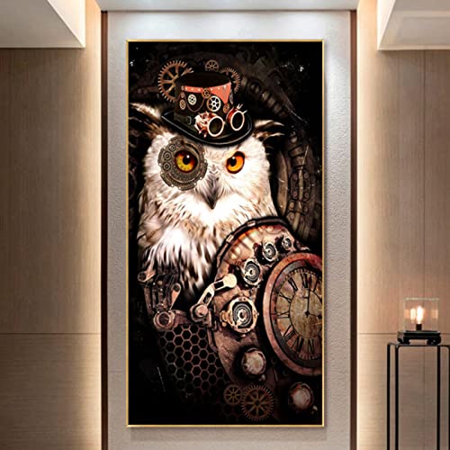 CULASIGN 5D DIY Diamond Painting Groß Full Set, Eule Diamant Painting Bilder Erwachsene, Tier Diamant Malerei Bilder Kits Für Home Room Wanddekoration Dekoration (60x120cm) von CULASIGN