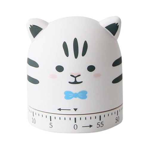 CULASIGN Küchentimer Tiger, Timer Kinder Niedlich Tiger Küchentimer, 60 Minuten Countdown Timer Eieruhren (Weiß) von CULASIGN