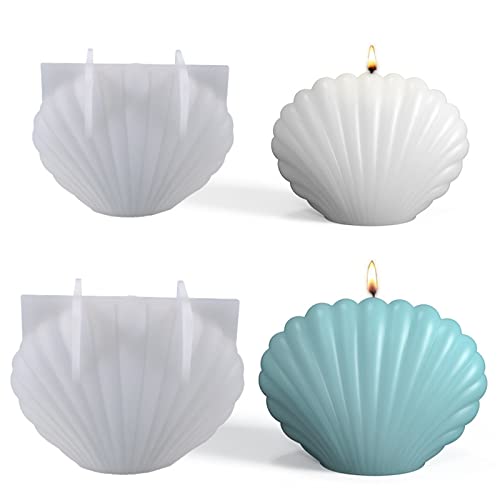 CULASIGN Silikonform Kerze 2 Stück Muschel Duftkerze Herstellung Form,Muschel Kerzenform zum gießen, Muschelform Kerzen für Kerzenherstellung,Home Decoration CULASIGN Silikonform Kerze 2 Stück Muschel Duftkerze Herstellung Form,Muschel Kerzenform zum gießen, Muschelform Kerzen für Kerzenherstellung,Home Decoration von CULASIGN