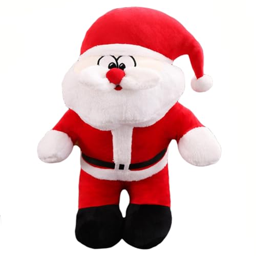 CULASIGN Weihnachten Plüschtier Weihnachtsmann Puppe Weihnachten Weihnachtsmann Plüsch Kuscheltiere Süßes Muster Dekoration Plüschtiere für Jungen Mädchen Kinder (Runde Augen,35cm) von CULASIGN