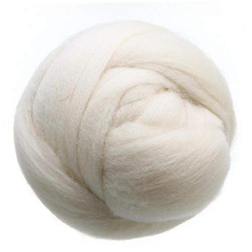 100g Creme Weiß Nadel Filzwolle weiche Wolle zum Filzen Tops Roving Spinnerei Weberei Wollfaser für Handwerk Näharbeit von CULER