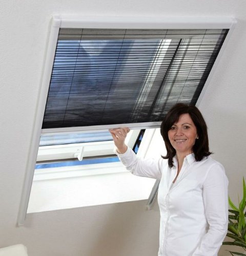 Insektenschutz Dachfenster Plissee 80x160cm weiss 101160201-VH von CULEX