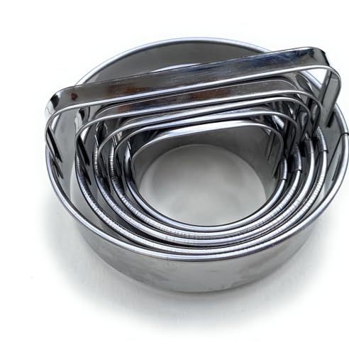 CULIMI Ausstechformen Ringe mit Griff aus Edelstahl - Rund 5 Stück Keks Donut Kreisausstecher Runde Geback Ausstecher Donuts Ausstechringe Teigausstecher Form CULIMI Ausstechformen Ringe mit Griff aus Edelstahl - Rund 5 Stück Keks Donut Kreisausstecher Runde Geback Ausstecher Donuts Ausstechringe Teigausstecher Form von CULIMI