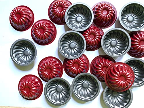 CULIMI Mini Backform Gugelhupf - Tarteform Klein - 20 Stück 3 cm Tartelette Förmchen mit Antihaft-Beschichtung von CULIMI