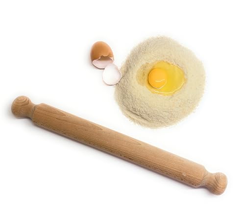 CULIMI Premium Teigroller aus Holz - Ideal für Pizzateig & Backwaren, Französisches Design, Hochwertige Teigwalze für Küchenprofis von CULIMI