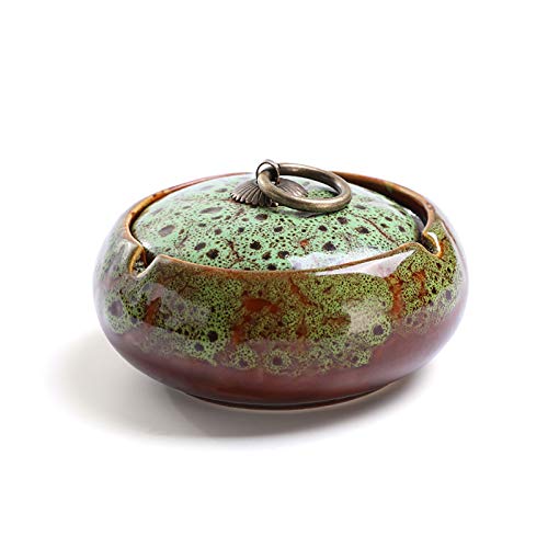 CULPRT Aschenbecher, 1 Stück Keramik Aschenbecher Mit Deckel Leicht Zu Waschen Restaurant Gewerbehaus Dekoration Grün Grün von CULPRT