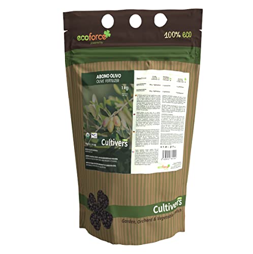 CULTIVERS Bio-Dünger Für Oliven Und Mediterrane Pflanzen, 1 Kg Veganer Dünger. Verbessert Die Ernteproduktivität von CULTIVERS