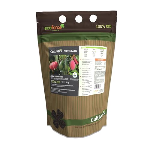 CULTIVERS Bio-Tropenbaumdünger 5 kg. Dünger für Avocado, Mango, Lychee, Pitahaya, Papaya und Guave. von CULTIVERS