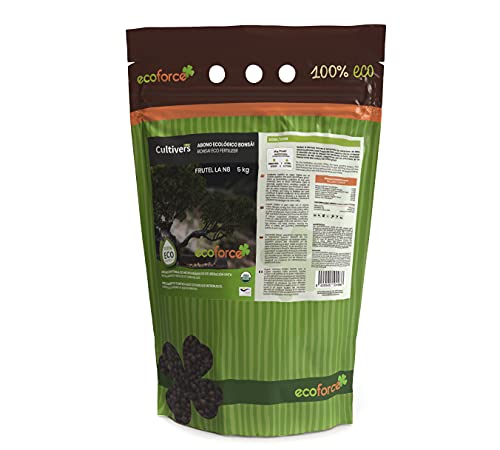 CULTIVERS Ökologische Bonsai-Dünger 5 Kg. Dünger natürlichem Ursprung, Granulat mit langsamer und kontrollierter Freisetzung mit NPK 8-1-5+74% M.O. und Huminsäuren. von CULTIVERS