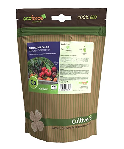 CULTIVERS Organischer Kalziumkorrekturdünger 250 g. 100% löslicher Dünger. Hochkonzentriertes Calcium für alle Arten von Pflanzen, Bäumen, Obstbäumen und Gemüse. Force Eco Fußball von CULTIVERS