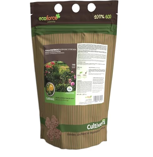 CULTIVERS Phosphorgestein 1 kg. Natürliche Versorgung mit Phosphor, Calcium und Eisen. 100% ökologisch. Bodenvorbereitung vor und während der Ernte von CULTIVERS