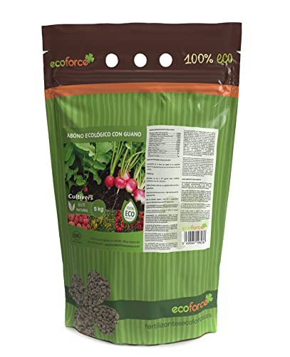 Cultivers Bio Dünger mit Guano von 5 kg. Universaldünger 100% organischen und natürlichen Ursprungs für Garten und Garten. Hohe Konzentration von NPK (ECO10F00147) von CULTIVERS