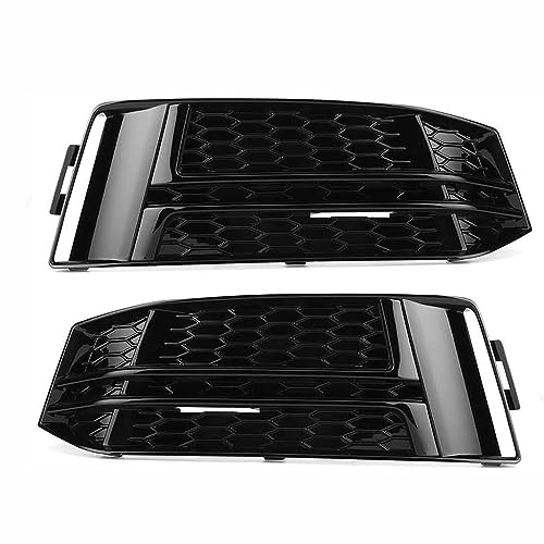 Auto Nebelscheinwerfer Abdeckung für Audi A4 S4 B9 S-Line 2016 2017 2018,Kühlergrill Abdeckung Chrom Lampe Rahmen Frontstoßstange Gitter Blende Zubehör von CULTP