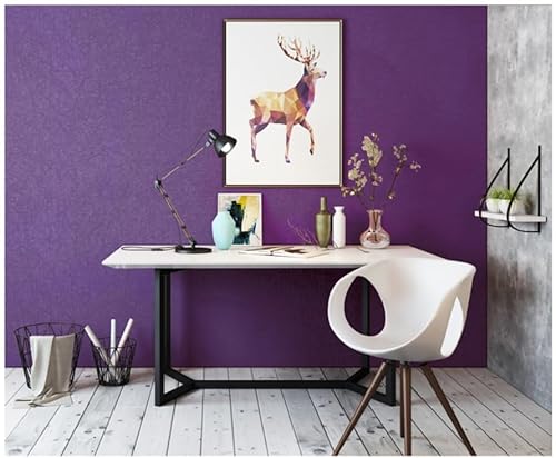 Dunkelviolett Vliestapete 9,5 m x 0,53 m Einfarbig Tapete Modernes Design Bunt Tapete für Flur Wohnzimmer Schlafzimmer Büro von CULTS