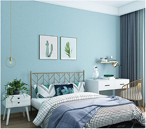 CULTS Himmelblau Vliestapete 9,5 m x 0,53 m Einfarbig Tapete Modernes Design Einfarbige Farbe Tapete für Flur Wohnzimmer Schlafzimmer Büro von CULTS