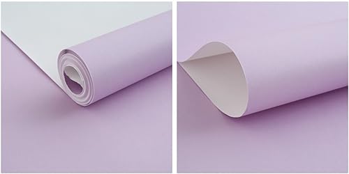 Violett Vliestapete Moderne Minimalistische Einfarbig Tapete 3D Einfarbige Farbe Tapete für Wohnzimmer Schlafzimmer TV Hintergrundwand - 0,53 m x 9.5 m von CULTS