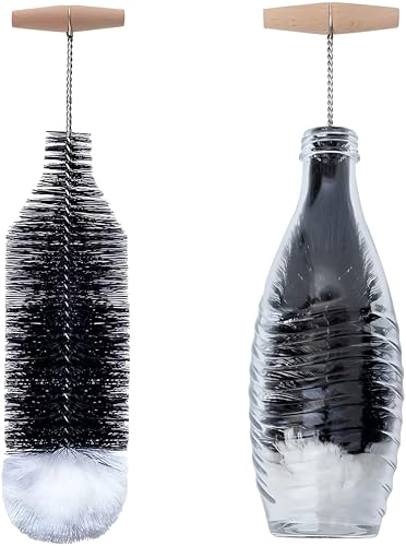 Cultzen 35cm Flaschenbürste kompatibel mit Sodastream Glasflasche, kratzerfreier Flaschenreiniger Bürste Löst hartnäckigen Schmutz, Reinigungsbürste mit Perfekter Passform für Glaskaraffe Cultzen 35cm Flaschenbürste kompatibel mit Sodastream Glasflasche, kratzerfreier Flaschenreiniger Bürste Löst hartnäckigen Schmutz, Reinigungsbürste mit Perfekter Passform für Glaskaraffe von CULTZEN