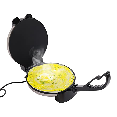 Roti Maker Chapati Maker, Elektrische Tortilla Presse 32cm, Automatic Roti Maker Machine, Doppelseitige Heizung, Temperatur Einstellbar für Tortillas Tacos Quesadilla Roti Maker Chapati Maker, Elektrische Tortilla Presse 32cm, Automatic Roti Maker Machine, Doppelseitige Heizung, Temperatur Einstellbar für Tortillas Tacos Quesadilla von CUMELLIIR