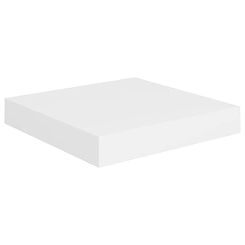 CUMYZO 2 x Bilderrahmen-Regale, MDF-Wandmontage, schwebende Regale für Ausstellung, Aufbewahrungsregale für Wohnzimmer, Schlafzimmer, Büro, Weiß, 23,1 x 23,6 x 3,8 cm von CUMYZO