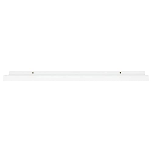 CUMYZO 2 x Bilderrahmen-Regale, MDF-Wandmontage, schwebende Regale für Display, Aufbewahrungsregale für Wohnzimmer, Schlafzimmer, Büro, Weiß, 80 x 8,9 x 3 cm von CUMYZO