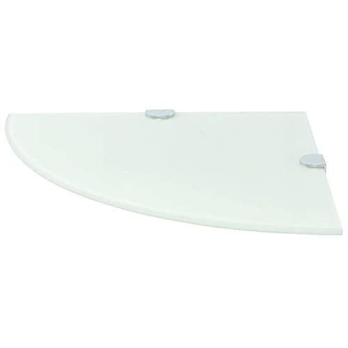 CUMYZO Eckregale, 2 Stück, mit Chromstützen, Glas, 24,9 x 24,9 cm, 2,42 kg, Wandregale und -leisten von CUMYZO