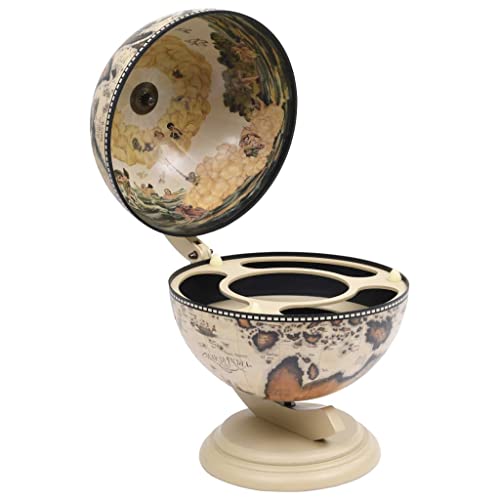 CUMYZO Globe Bar Weinschrank mit Bodenablage, Eukalyptusholz, Likörhalter, freistehend, Weinständer, Regal für Wohnzimmer, Dekor mit Rädern, 38,1 x 33 x 48 cm CUMYZO Globe Bar Weinschrank mit Bodenablage, Eukalyptusholz, Likörhalter, freistehend, Weinständer, Regal für Wohnzimmer, Dekor mit Rädern, 38,1 x 33 x 48 cm von CUMYZO