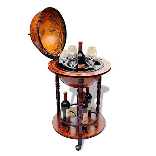 CUMYZO Globe Bar Weinschrank mit Bodenablage, Eukalyptusholz, Likörhalter, freistehend, für Wohnzimmer, Dekor mit Rädern, 47 x 47 x 102 cm CUMYZO Globe Bar Weinschrank mit Bodenablage, Eukalyptusholz, Likörhalter, freistehend, für Wohnzimmer, Dekor mit Rädern, 47 x 47 x 102 cm von CUMYZO