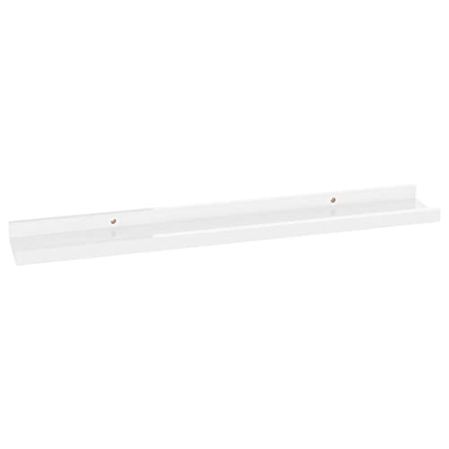 CUMYZO Wandregale, 4 Stück, Hochglanz-Weiß, 59,9 x 8,9 x 3 cm, 2,35 kg, Wandregale und -leisten von CUMYZO