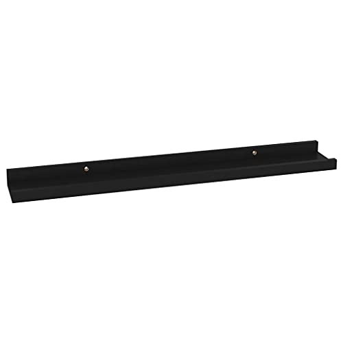 CUMYZO Wandregale, 4 Stück, schwarz, 59,9 x 8,9 x 3 cm, 2,35 kg, Wandregale und -leisten von CUMYZO