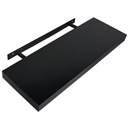 CUMYZO Wandregale mit Wandregalen, 59,9 x 20,1 x 3,8 cm, 3,55 kg, Schwarz, 2 Stück von CUMYZO