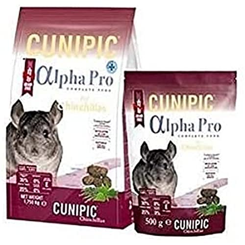 Cunipic Alpha PRO COMIDE Chinchilla 500 g, Schwarz von CUNIPIC