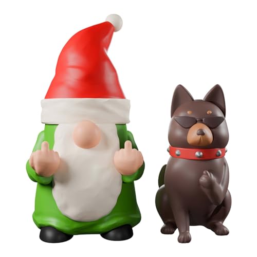 CUNTAUK Lustiger Zwergen Ornament, Mittelfinger Zwerge, Statue, Mini-seltsame, ungewöhnliche Weihnachtsschmuck für Garten, Hof, Outdoor, Rasen, Heimdekoration und Zwerg Geschenke CUNTAUK Lustiger Zwergen Ornament, Mittelfinger Zwerge, Statue, Mini-seltsame, ungewöhnliche Weihnachtsschmuck für Garten, Hof, Outdoor, Rasen, Heimdekoration und Zwerg Geschenke von CUNTAUK