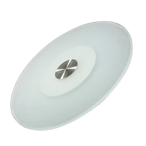 CUNTO Drehteller Glas Runder Tisch Haushalt Gehärtetes Glas Esstisch Reistisch Milchglas (Größe: 70 cm) von CUNTO