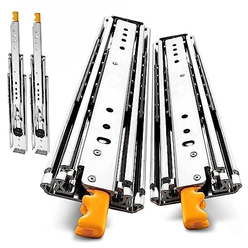 CUPLES 1000-2000mm Vollauszug Schubladenschienen, Mit Verriegelungsfunktion Schwerlastauszüge, 220kg Tragfähigkeit, 2 Stück Kugelführung (Size : 1000MM(40in)) von CUPLES