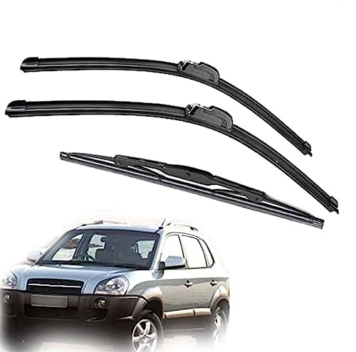 CUPLES Scheibenwischer für Hyundai Tucson JM 2004-2009 24" 16" 13", Auto Scheibenwischer Vorne Und Hinten Wischerblätter Set Teile Ersatzwischblätter von CUPLES