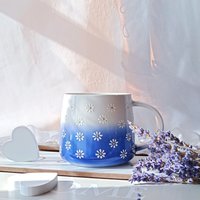 Gänseblümchen-Kaffeetasse, Gänseblümchen-Keramik-Tasse, Blumen-Tee-Porzellan, Niedliche Handbemalte Keramik, Blumen-Keramikbecher, Geschenk Für von CUPofLOVEforYOU