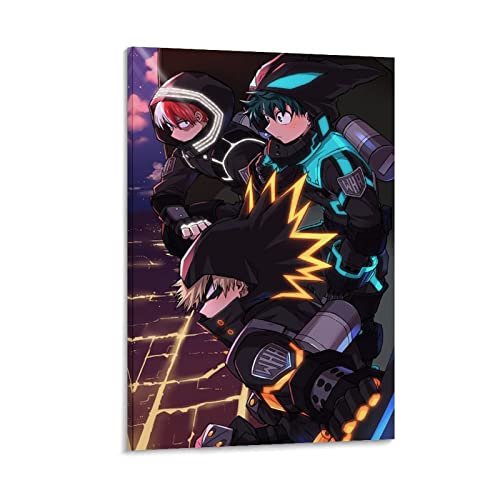 Anime Poster My Hero Academia Mha Poster Prints auf Leinwand Home Wall Decor Bild Print Modern Family Bedroom Decor Poster 40 x 60 cm von CUQ