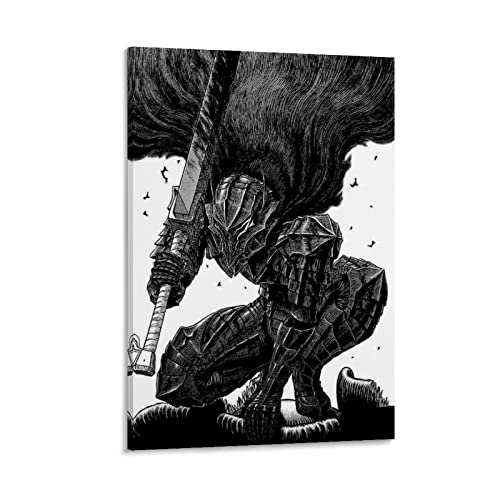 Berserk Anime-Poster, Heimdekoration, Wanddekoration, Geschenk, Leinwand, Wandkunst, Schlafzimmer, 50 x 75 cm von CUQ