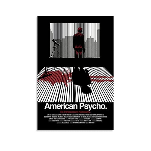 CUQ American Psycho Horror Filmposter Home Decor Wall Decoration Gift Canvas Wall Art Bedroom Painting 12x18inch(30x45cm) von CUQ