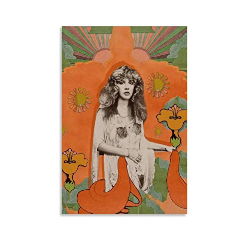 CUQ Fleetwood Mac Stevie Nicks Collage Poster Prints auf Leinwand Home Wall Decor Bild Print Modern Family Bedroom Decor Poster 08x12inch (20x30cm), Ohne Rahmen von CUQ