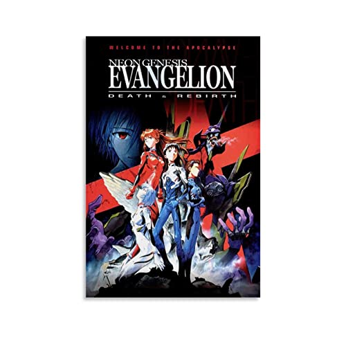 CUQ Neon Genesis Evangelion Death Rebirth Anime Poster Heimdekoration Geschenk Leinwand Wandkunst Schlafzimmer Gemälde 20 x 30 cm von CUQ