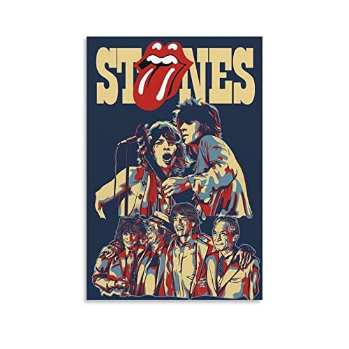 CUQ Rock The Rolling Stones Vintage-Poster, Drucke auf Leinwand, Heimdekoration, Bilddruck, modern, Familie, Schlafzimmer, Dekoration, Poster, 30 x 45 cm von CUQ